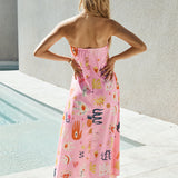 Magic Tricks Strapless Maxi Dress Pink