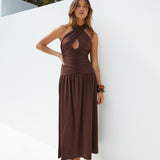 Mocha Moments Maxi Dress Brown