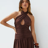 Mocha Moments Maxi Dress Brown