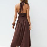 Mocha Moments Maxi Dress Brown