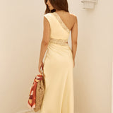 Limitless Love Satin Maxi Dress Yellow