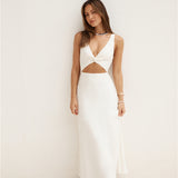 Soft Silhouette Maxi Dress White