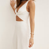 Soft Silhouette Maxi Dress White