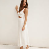 Soft Silhouette Maxi Dress White