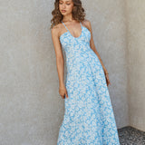 Tropicana Maxi Dress Blue