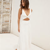 Soft Silhouette Maxi Dress White