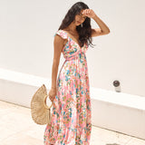 Blossoming Love Maxi Dress Pink