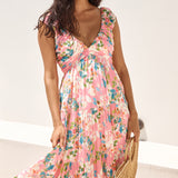 Blossoming Love Maxi Dress Pink