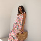 Blossoming Love Maxi Dress Pink