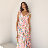 Blossoming Love Maxi Dress Pink