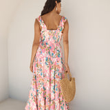 Blossoming Love Maxi Dress Pink