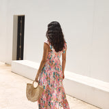 Blossoming Love Maxi Dress Pink