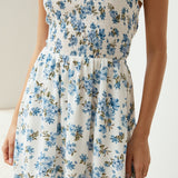 Cornflower Blooms Maxi Dress Blue