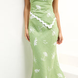 Vacation Away Maxi Skirt Green