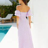 Dainty Cloud Maxi Dress Purple