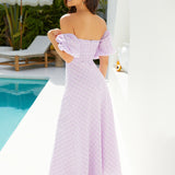 Dainty Cloud Maxi Dress Purple