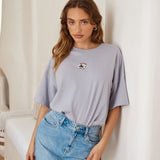 WRANGLER Visions Boxy Slouch Tee Dirty Purple