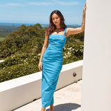 Clear Vision Maxi Dress Blue