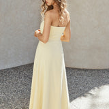 Elena Strapless Maxi Dress Yellow