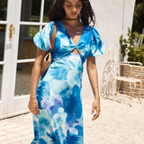 Jungle Adventure Maxi Dress Blue