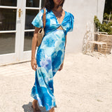 Jungle Adventure Maxi Dress Blue