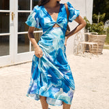 Jungle Adventure Maxi Dress Blue