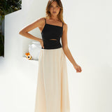 Pippa Maxi Dress Cream Black