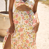 Field Wanderer Strapless Maxi Dress Yellow