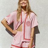 Blushing Beauty Linen Shirt Pink