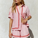 Blushing Beauty Linen Shirt Pink