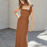 Daphne Maxi Dress Brown