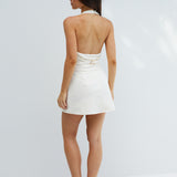 Opal Moss Halter Vest Cream