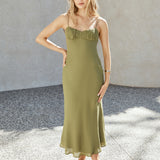 Swaying Branches Maxi Dress Green