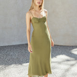 Swaying Branches Maxi Dress Green