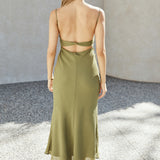 Swaying Branches Maxi Dress Green