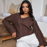 SNDYS Ana Cable Knit Jumper Mocha