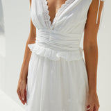 Sunlit Romance Maxi Dress White