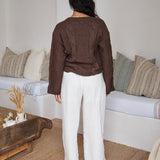 SNDYS Ana Cable Knit Jumper Mocha