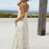 Rebekah Floral Maxi Dress Beige