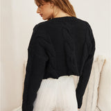 SNDYS Laine Cable Cardigan Black