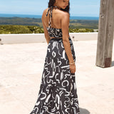 Panoramic Views Maxi Skirt Black