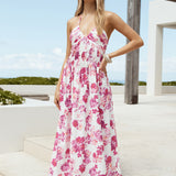 Cross My Heart Halter Maxi Dress Pink