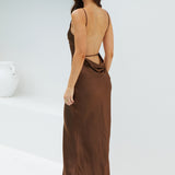 Amber Glow Maxi Dress Brown