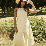 With The Wind Midi Dress Yellow