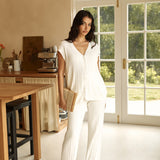 Seeking Memories Knit Pant White