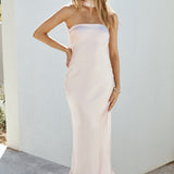 Midnight Moment Strapless Maxi Dress Pink