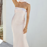 Midnight Moment Strapless Maxi Dress Pink