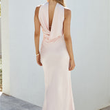 Midnight Moment Strapless Maxi Dress Pink