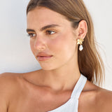 18K Gold Plated Exotic Retreat Earrings Gold