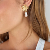 18K Gold Plated Exotic Retreat Earrings Gold